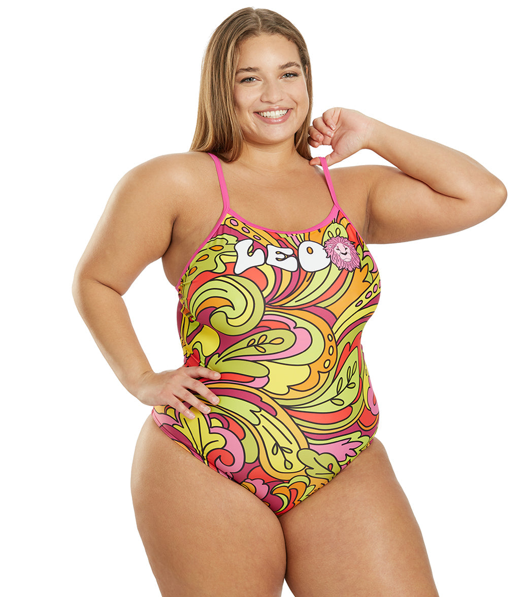  Sporti Groovy Zodiac Leo Thin Strap One Piece Swimsuit (22-44)