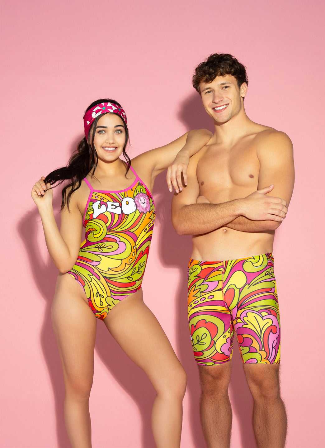  Sporti Groovy Zodiac Leo Thin Strap One Piece Swimsuit (22-44)