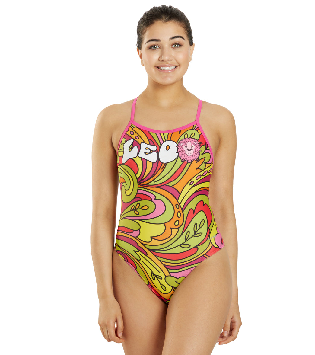  Sporti Groovy Zodiac Leo Thin Strap One Piece Swimsuit (22-44)