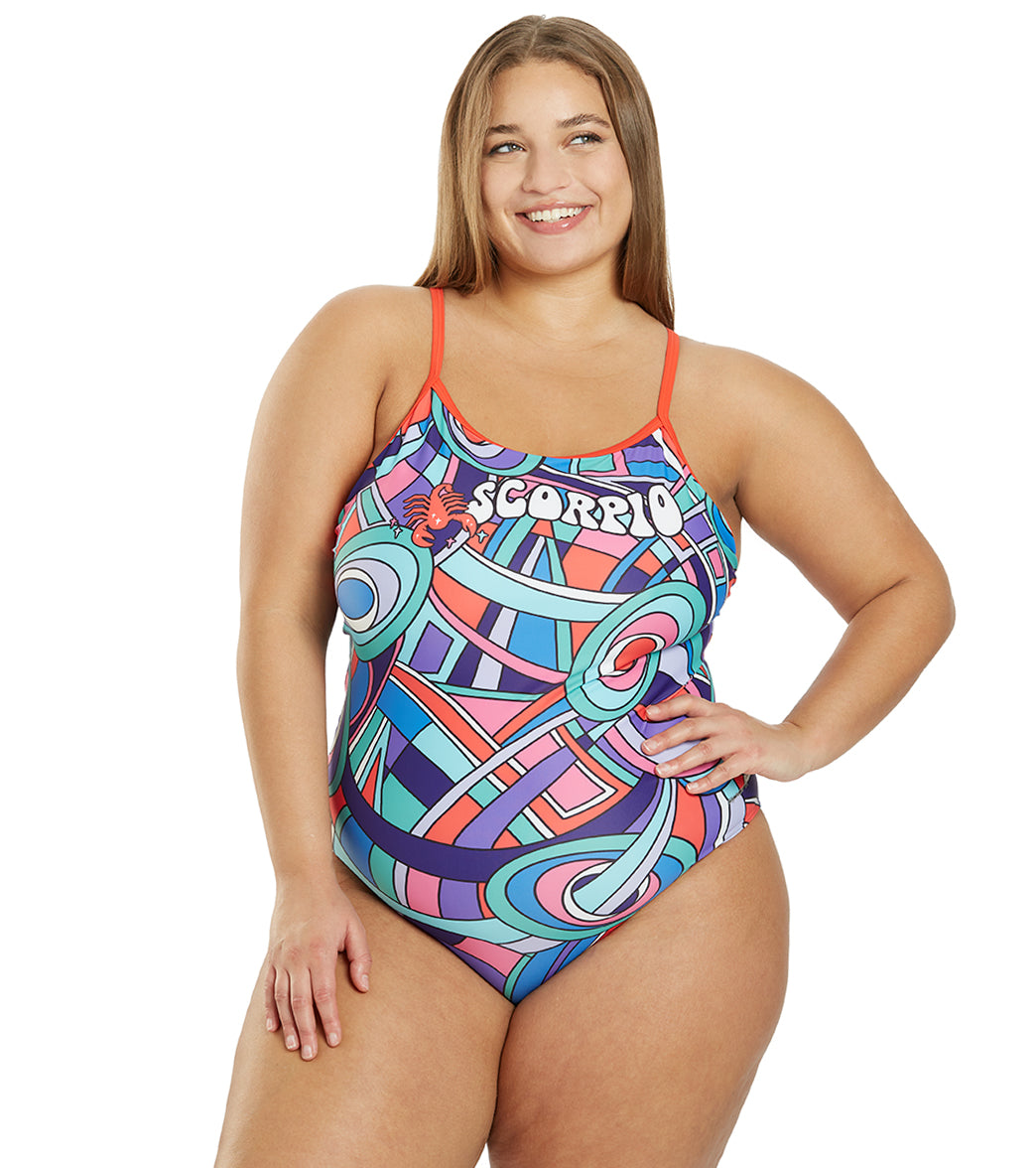  Sporti Groovy Zodiac Scorpio Thin Strap One Piece Swimsuit (22-44)