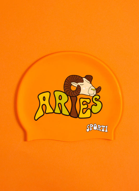  Sporti Groovy Zodiac Aries Silicone Swim Cap