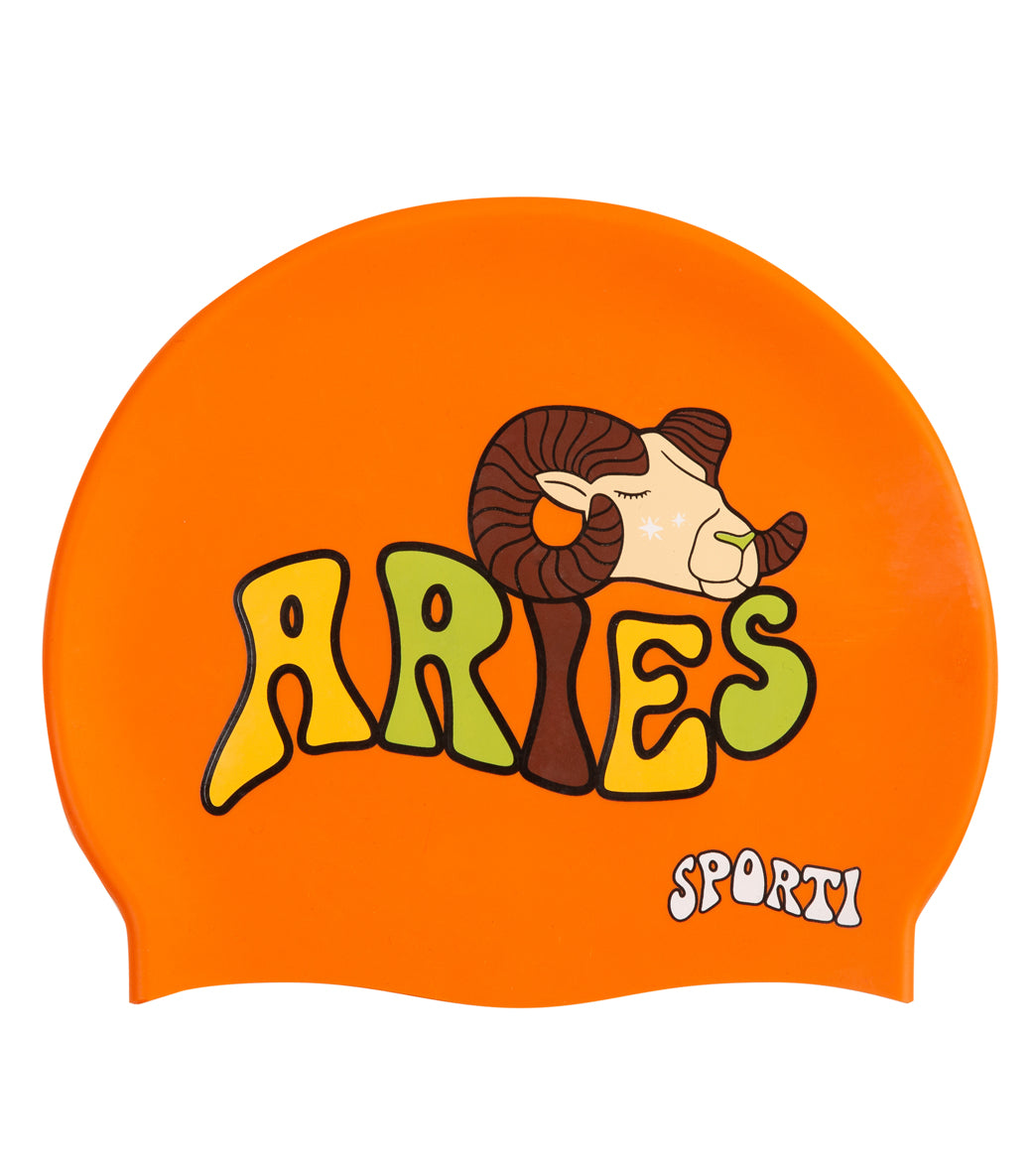  Sporti Groovy Zodiac Aries Silicone Swim Cap