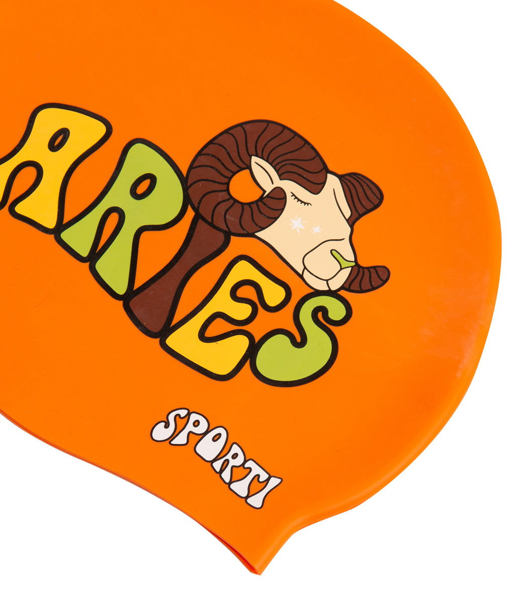  Sporti Groovy Zodiac Aries Silicone Swim Cap