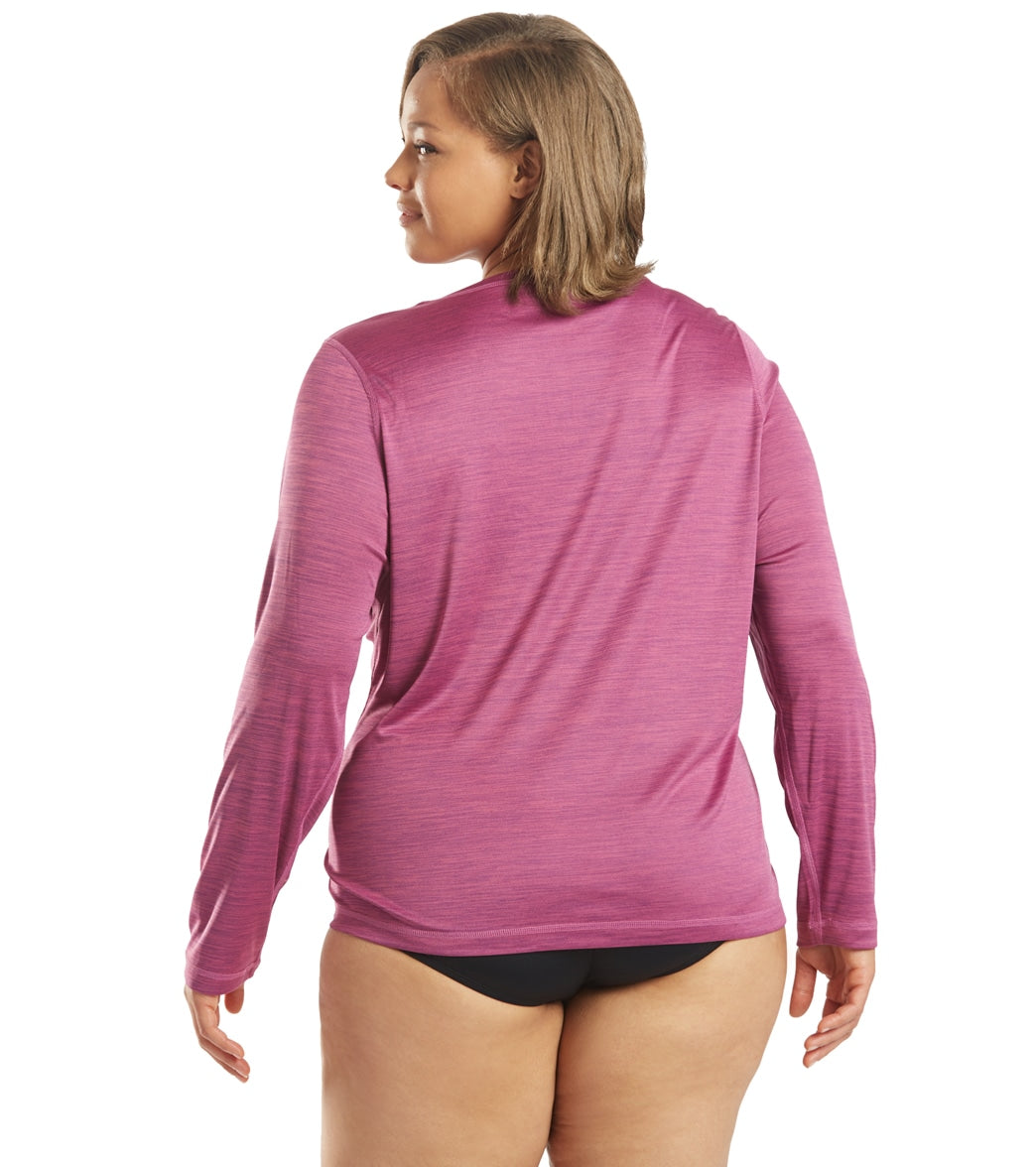 Sporti Women's Plus Size L/S Hybrid UPF 50+ Sun Shirt