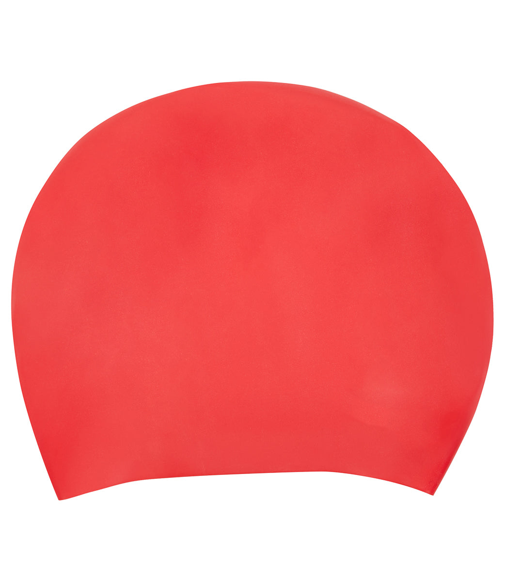  Sporti Long Hair Silicone Swim Cap Set Of 2