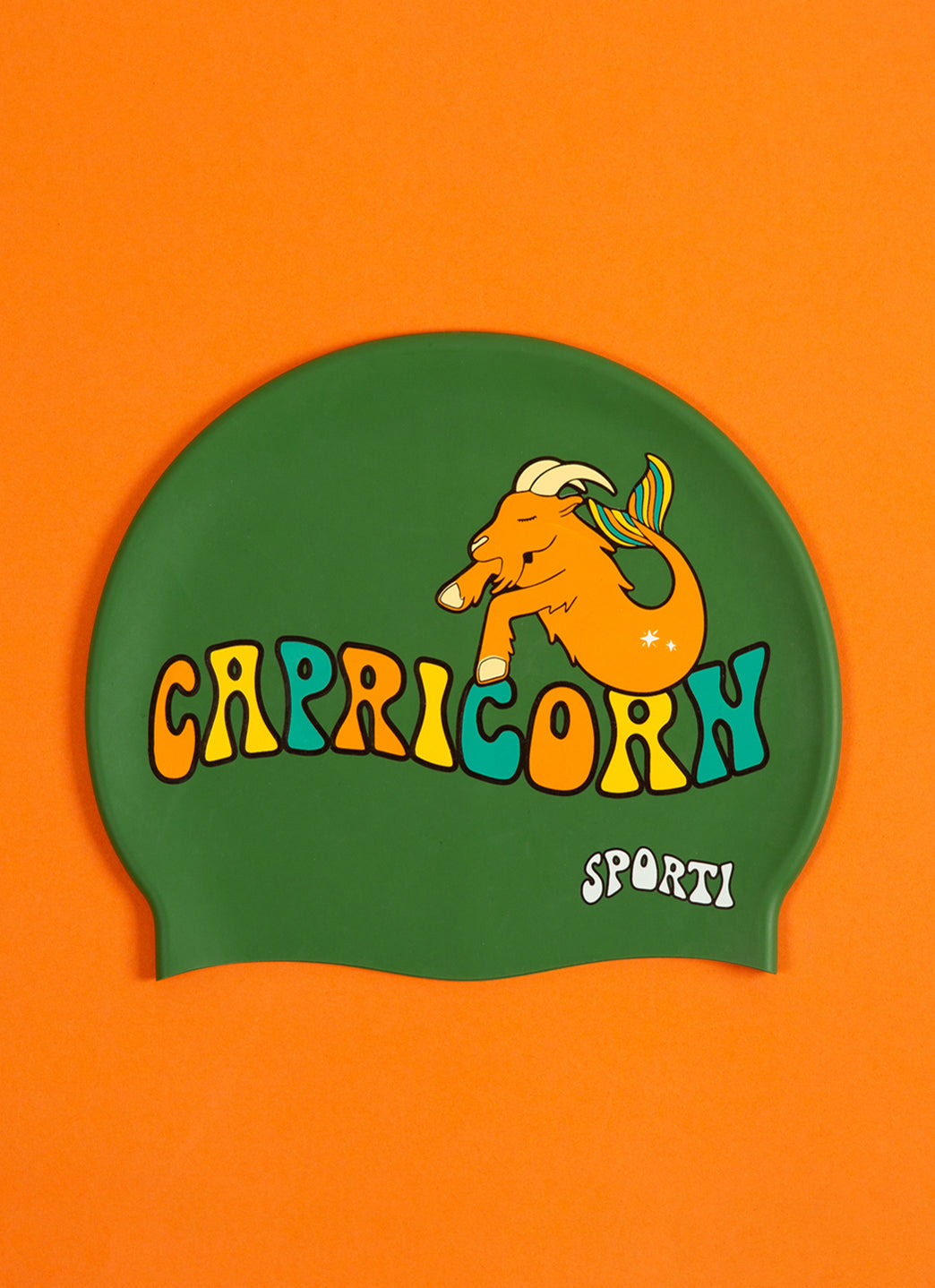  Sporti Groovy Zodiac Capricorn Silicone Swim Cap