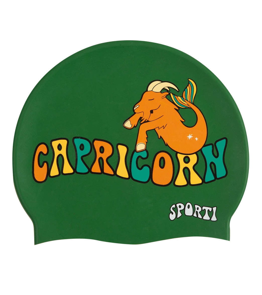  Sporti Groovy Zodiac Capricorn Silicone Swim Cap