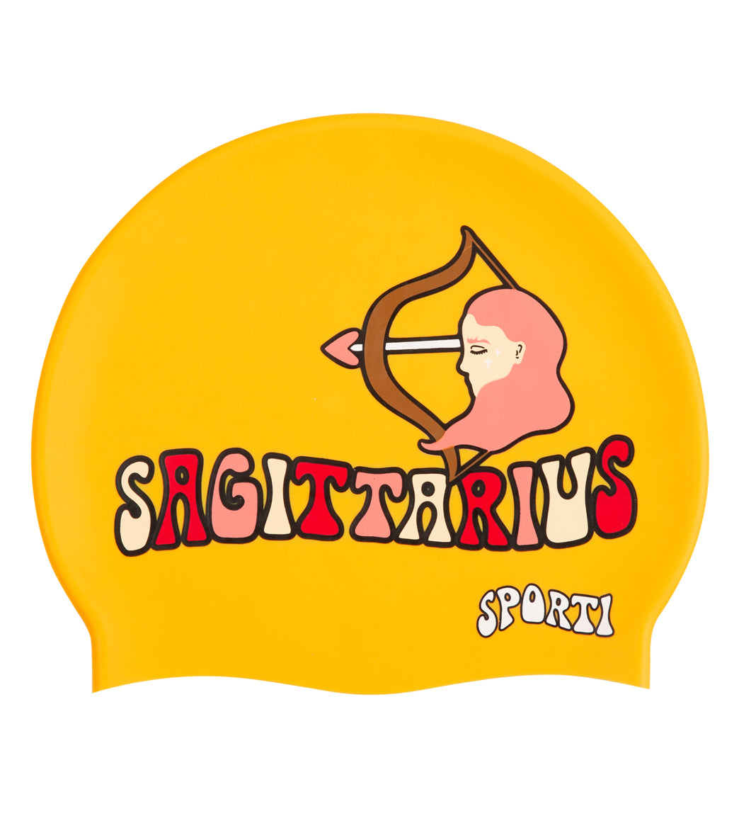  Sporti Groovy Zodiac Sagittarius Silicone Swim Cap