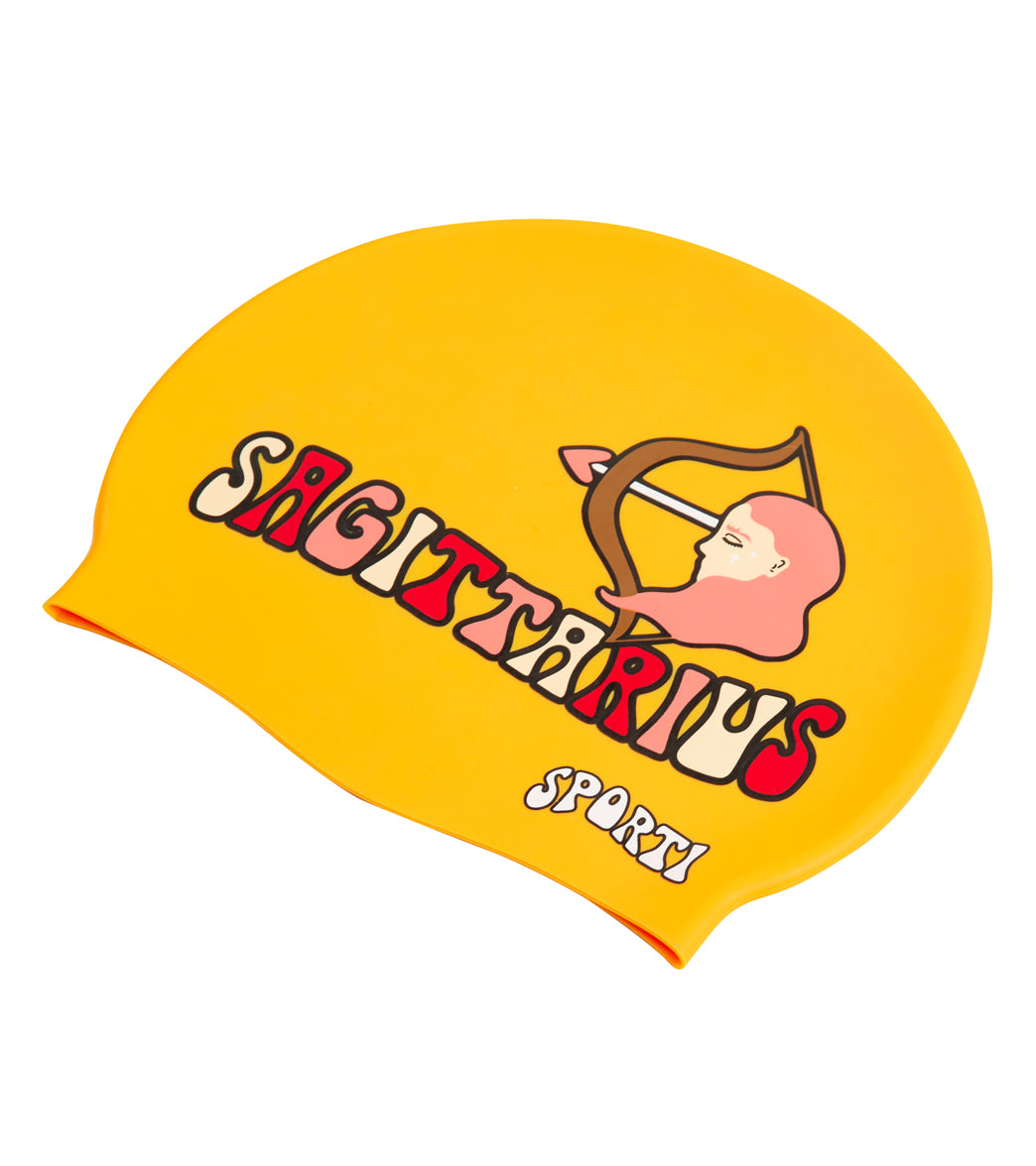  Sporti Groovy Zodiac Sagittarius Silicone Swim Cap
