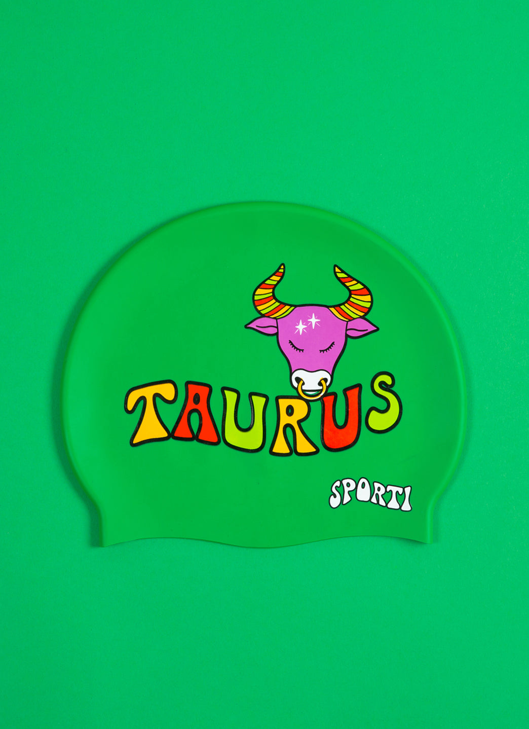  Sporti Groovy Zodiac Taurus Silicone Swim Cap