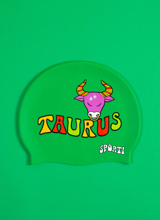  Sporti Groovy Zodiac Taurus Silicone Swim Cap