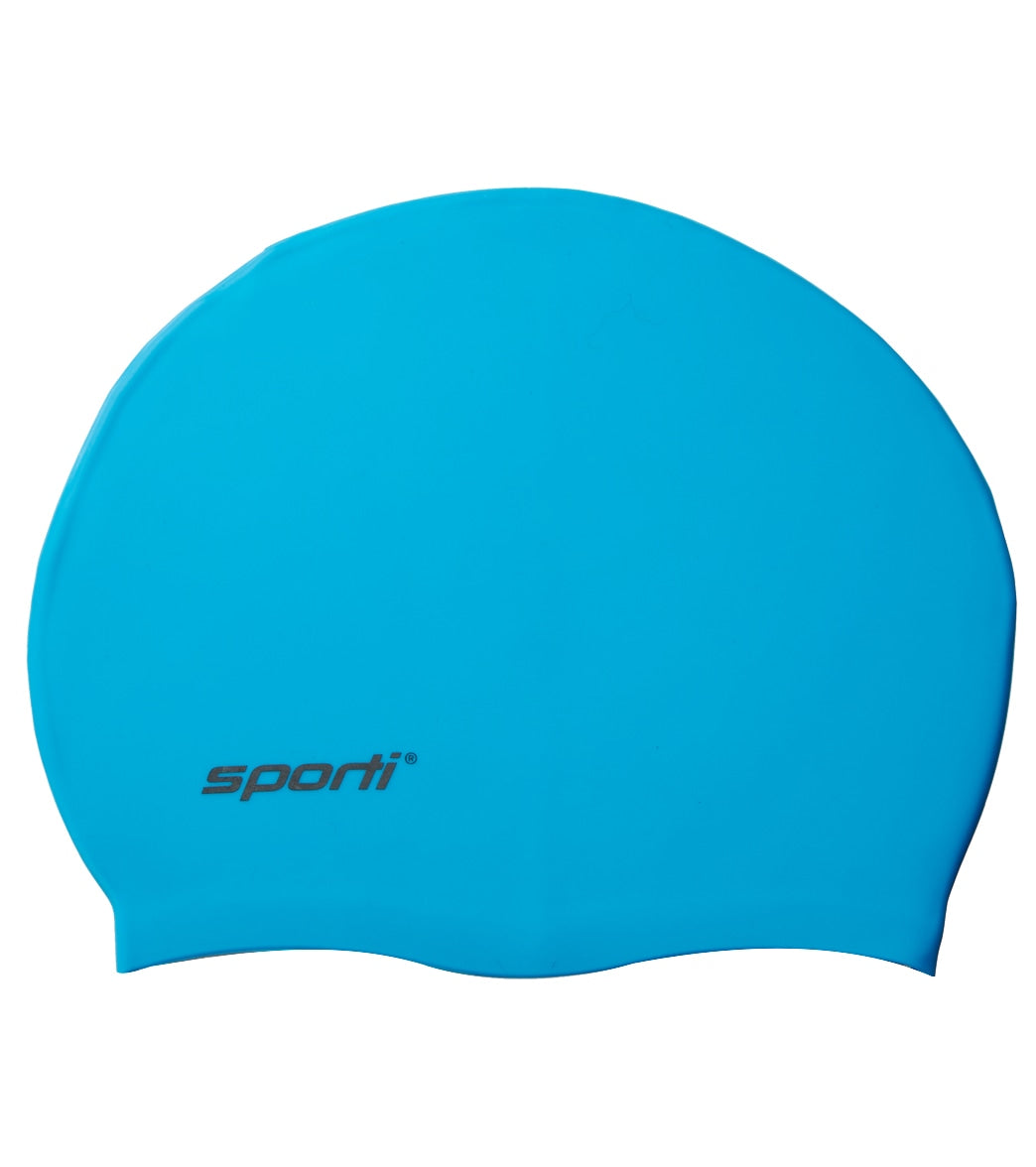  Sporti Kids' Solid Neon Silicone Swim Cap