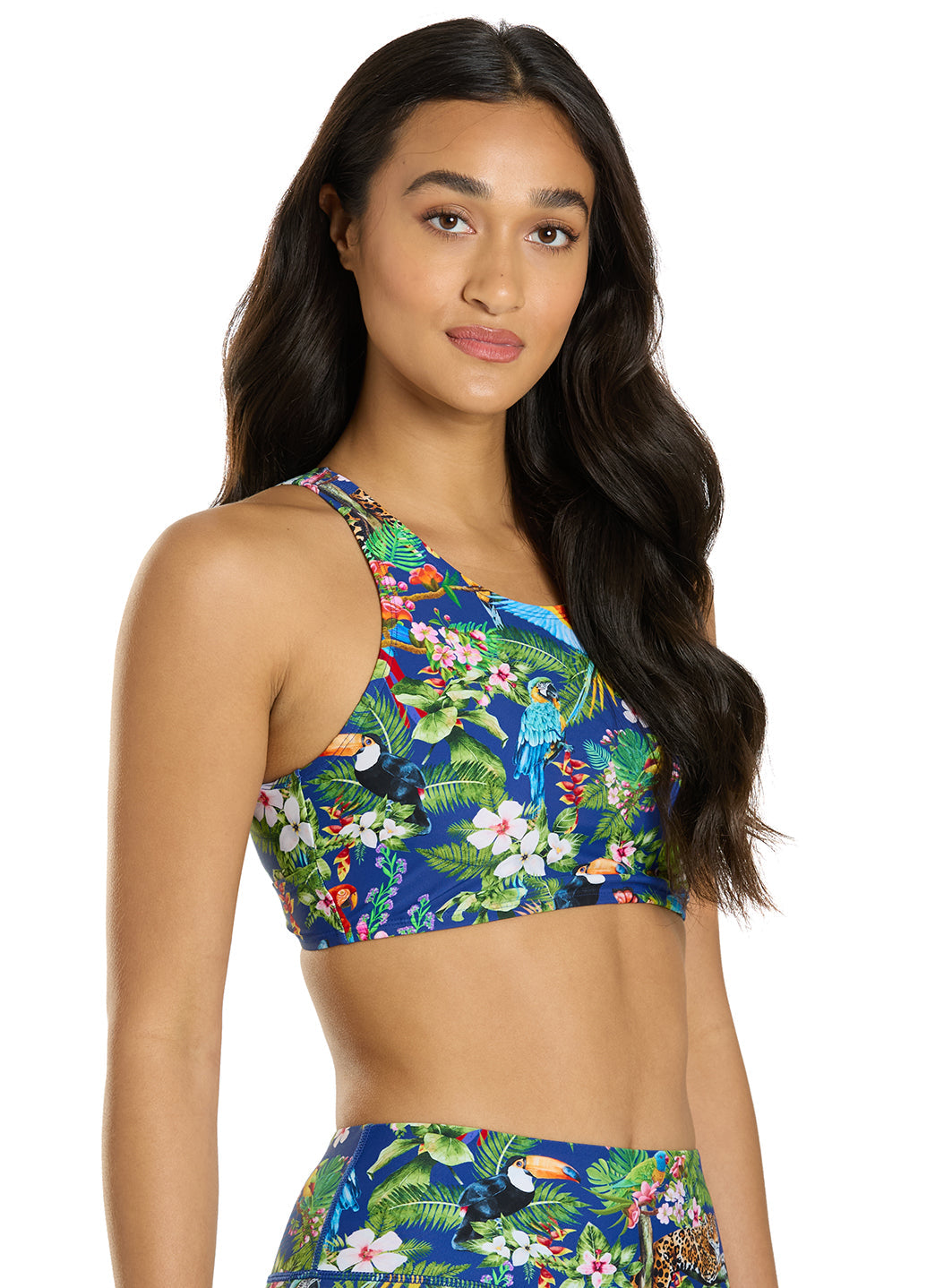  Sporti Active Tropical Oasis High Neck Crop Bikini Top