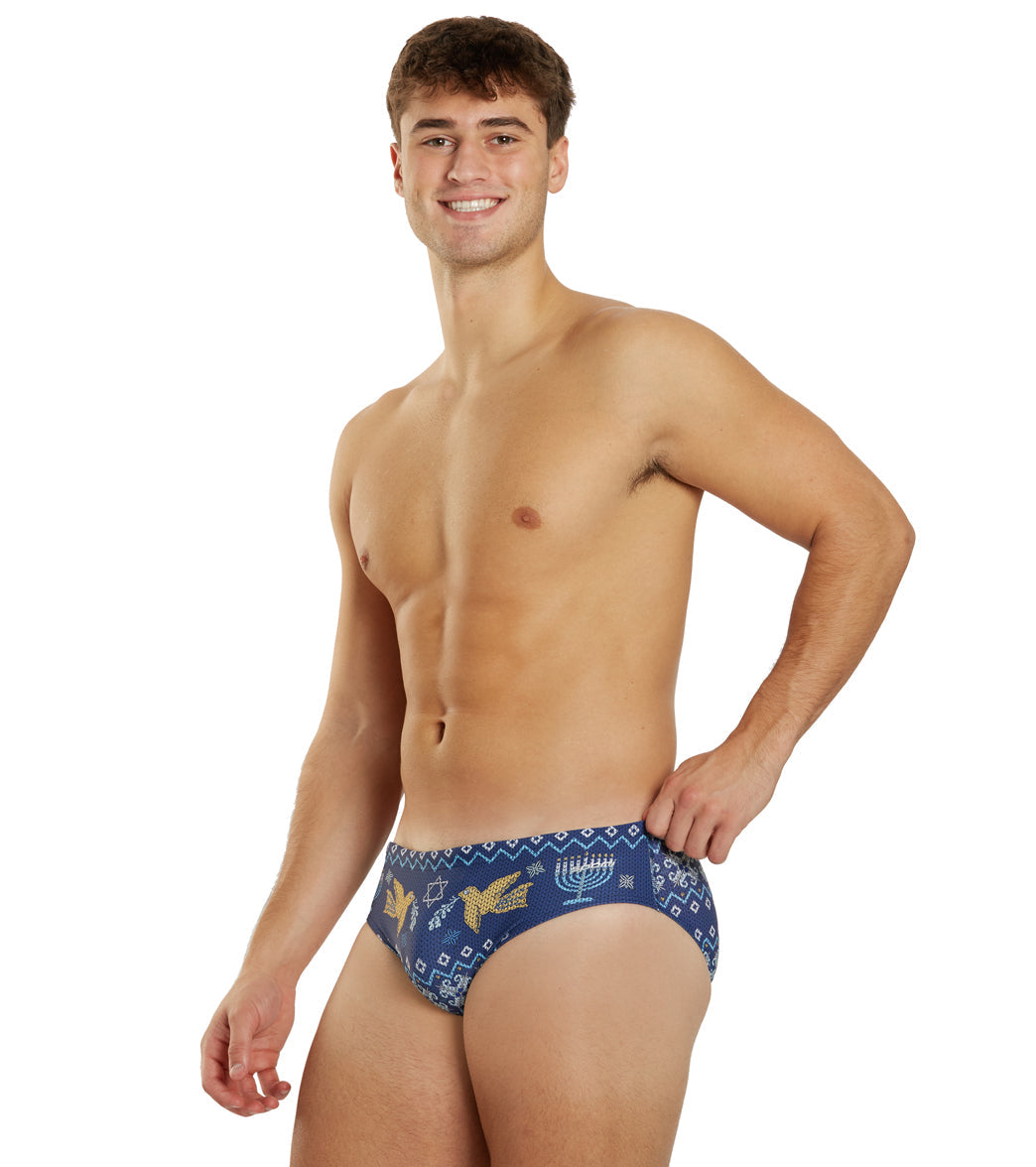  Sporti Granny Sweater Hanukkah Brief Swimsuit (26-40)