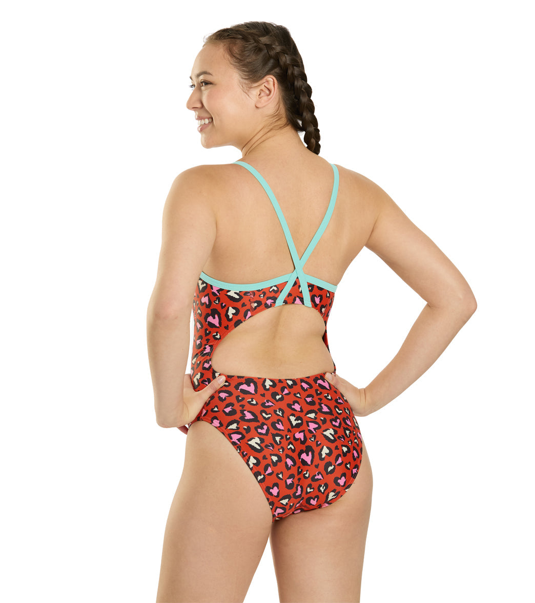  Sporti Limited Edition Wild For You Thin Strap One Piece Swimsuit (26-44)