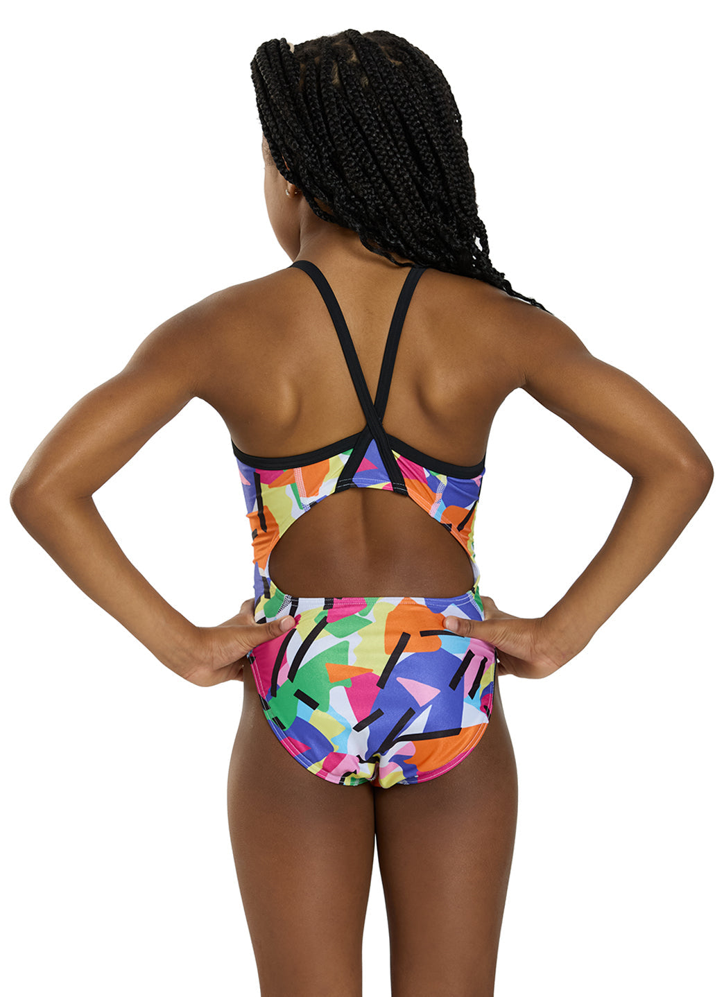  Sporti HydroLast Electric Pop Thin Strap One Piece Swimsuit (22-40)