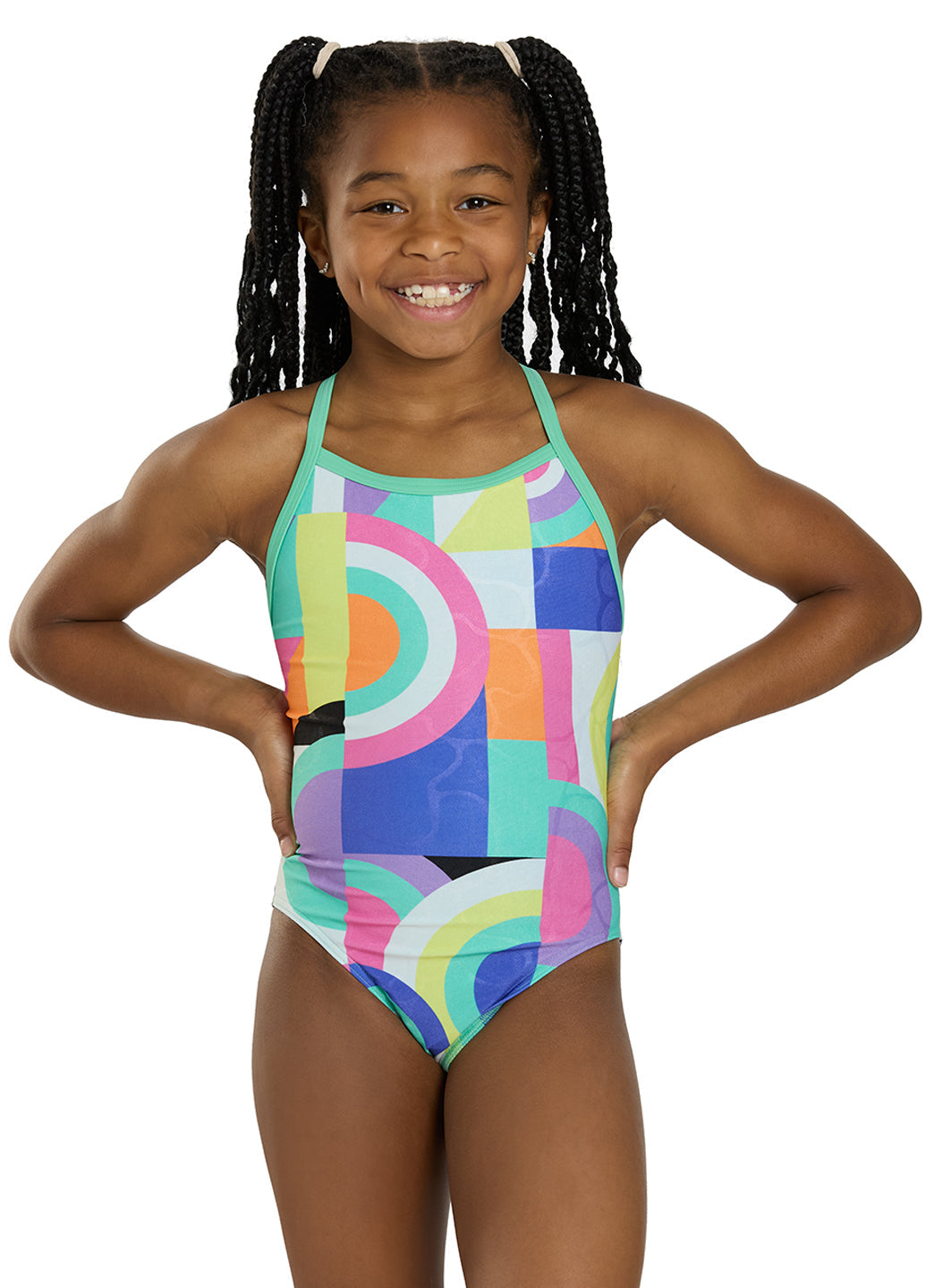  Sporti HydroLast Flashback Frenzy Thin Strap One Piece Swimsuit (22-40)
