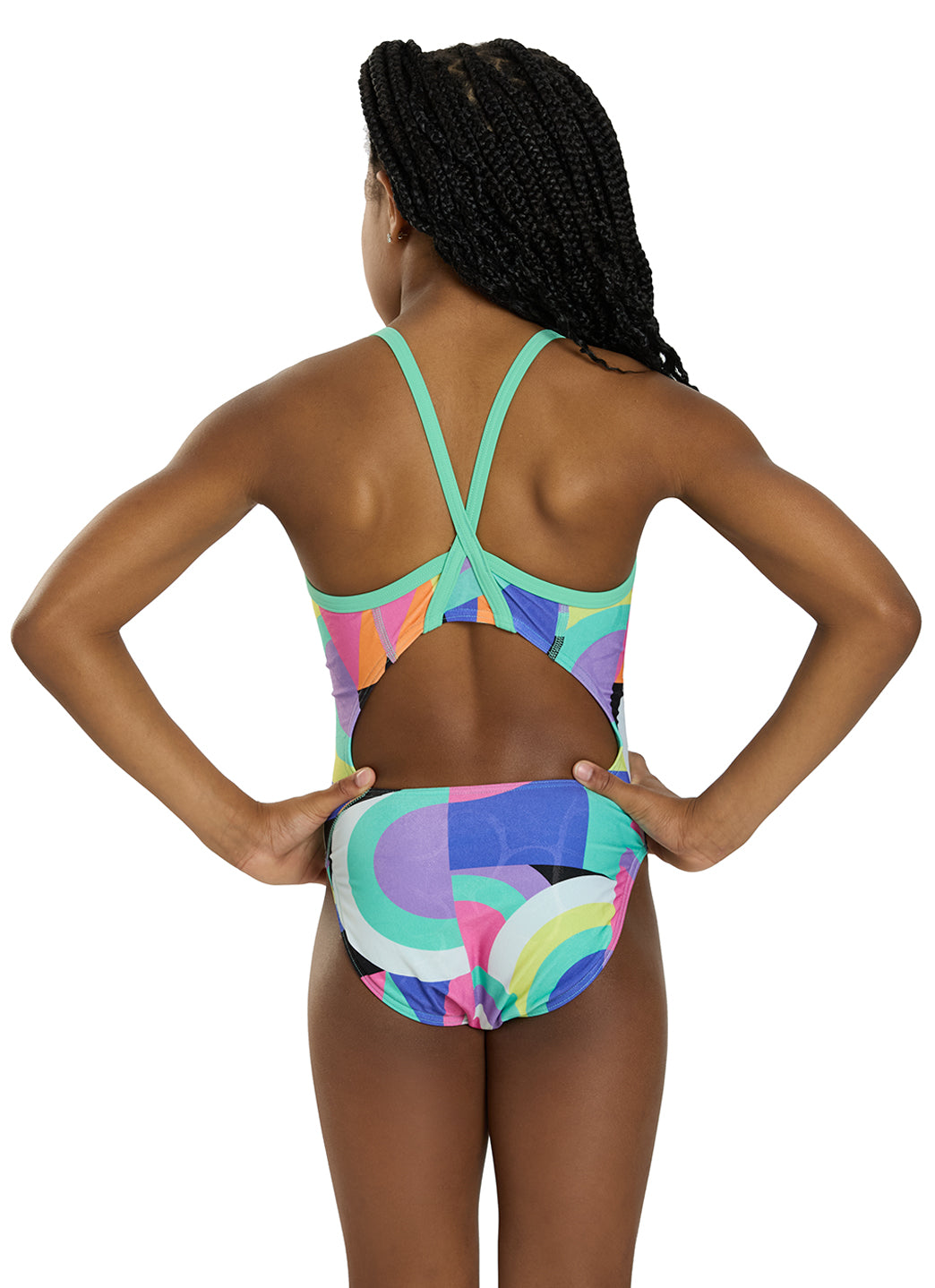  Sporti HydroLast Flashback Frenzy Thin Strap One Piece Swimsuit (22-40)