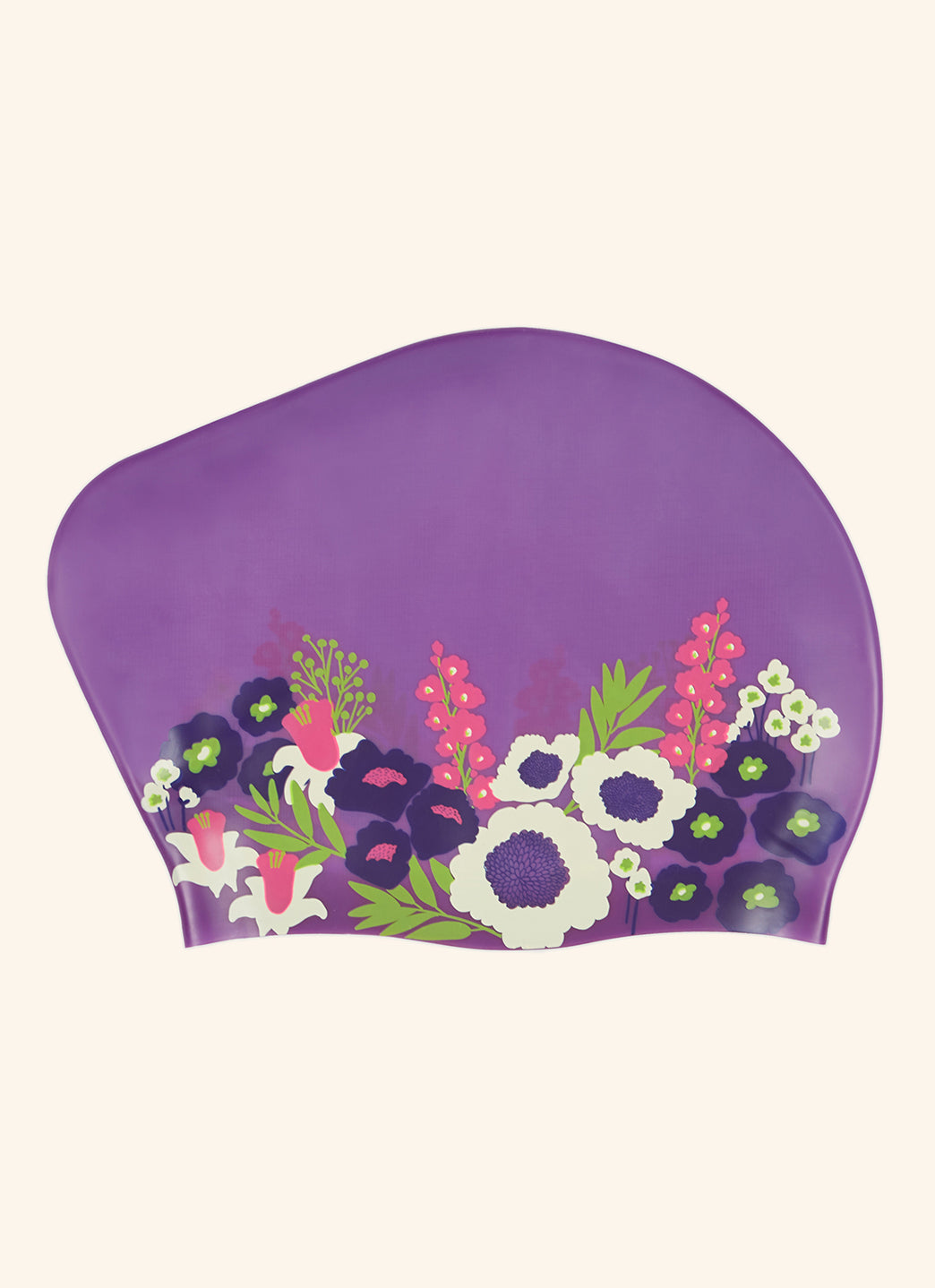  Sporti Spring Meadow Long Hair Bun Silicone Swim Cap