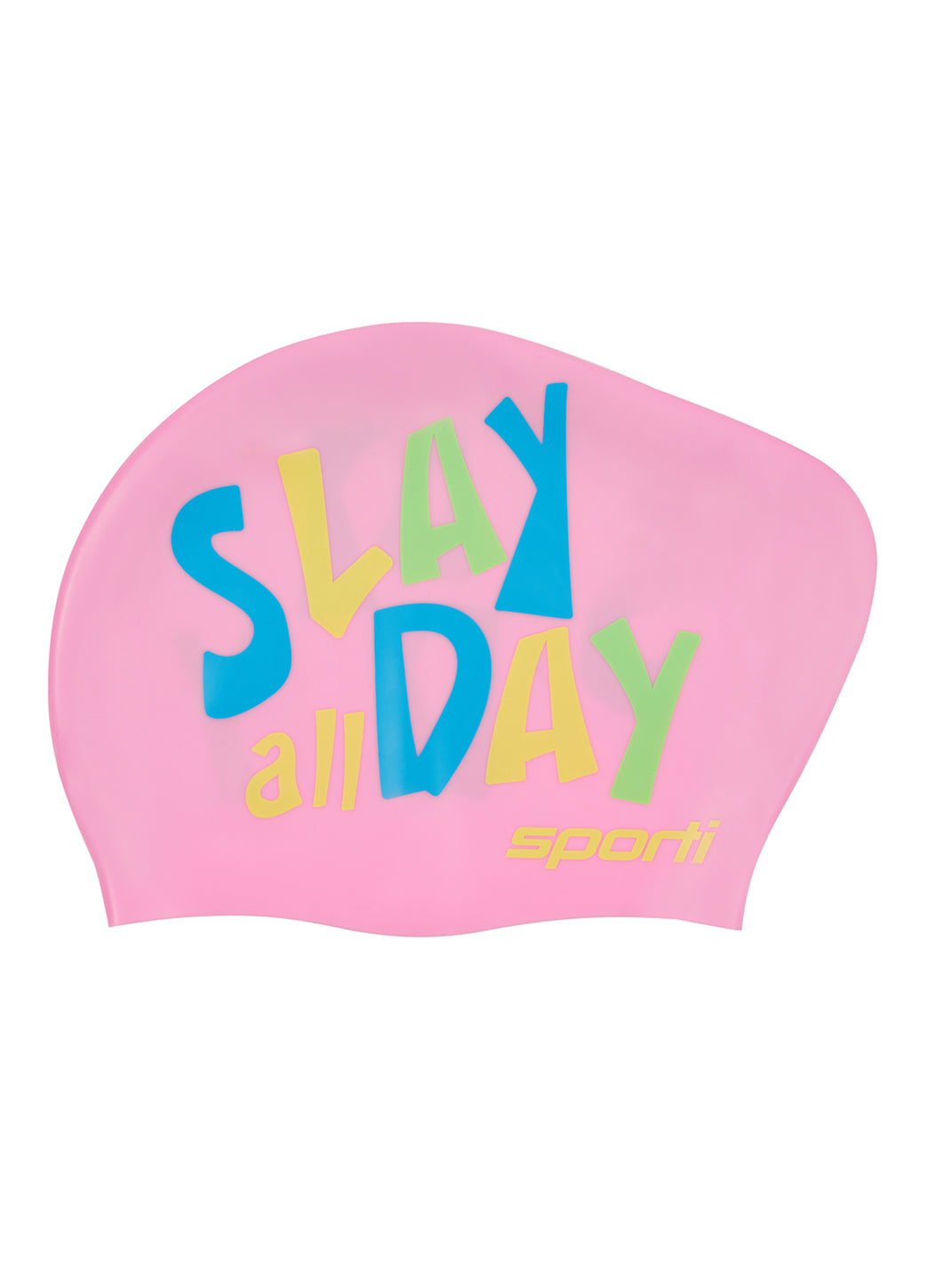  Sporti Slay All Day Long Hair Bun Silicone Swim Cap